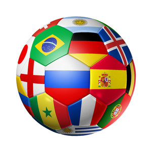 3D ball with national flags 00852