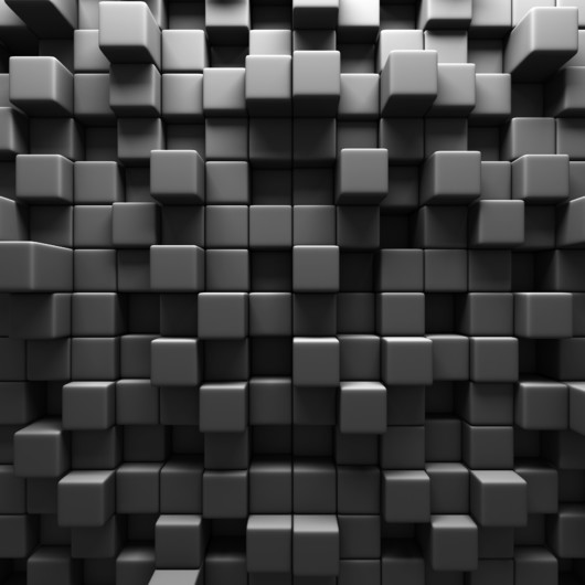 Dark Grey Cube 3D 00980