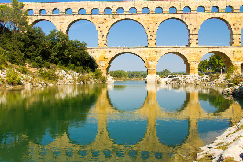 Pont du Gard Roman aqueduct of Nimes 00447