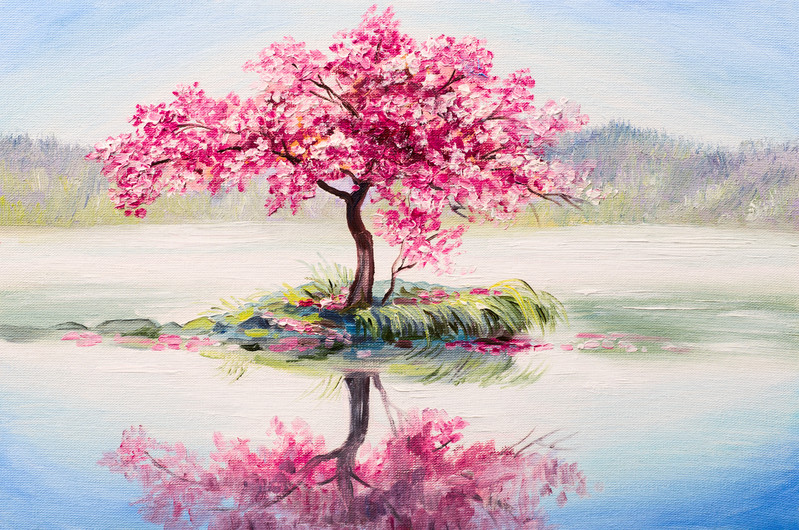 Sakura on the lake 00811