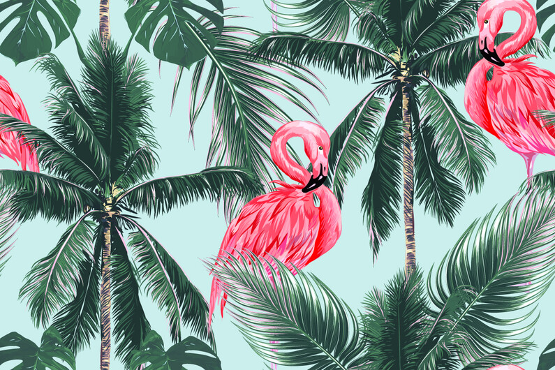 Пальмы & Фламинго 01539
