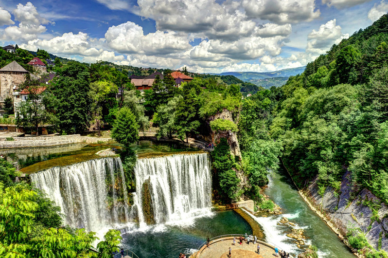 Waterfall Jajce, Bosnia & Herzegovina 00264