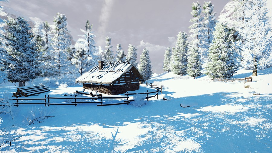 Winter landscapes hut 00810